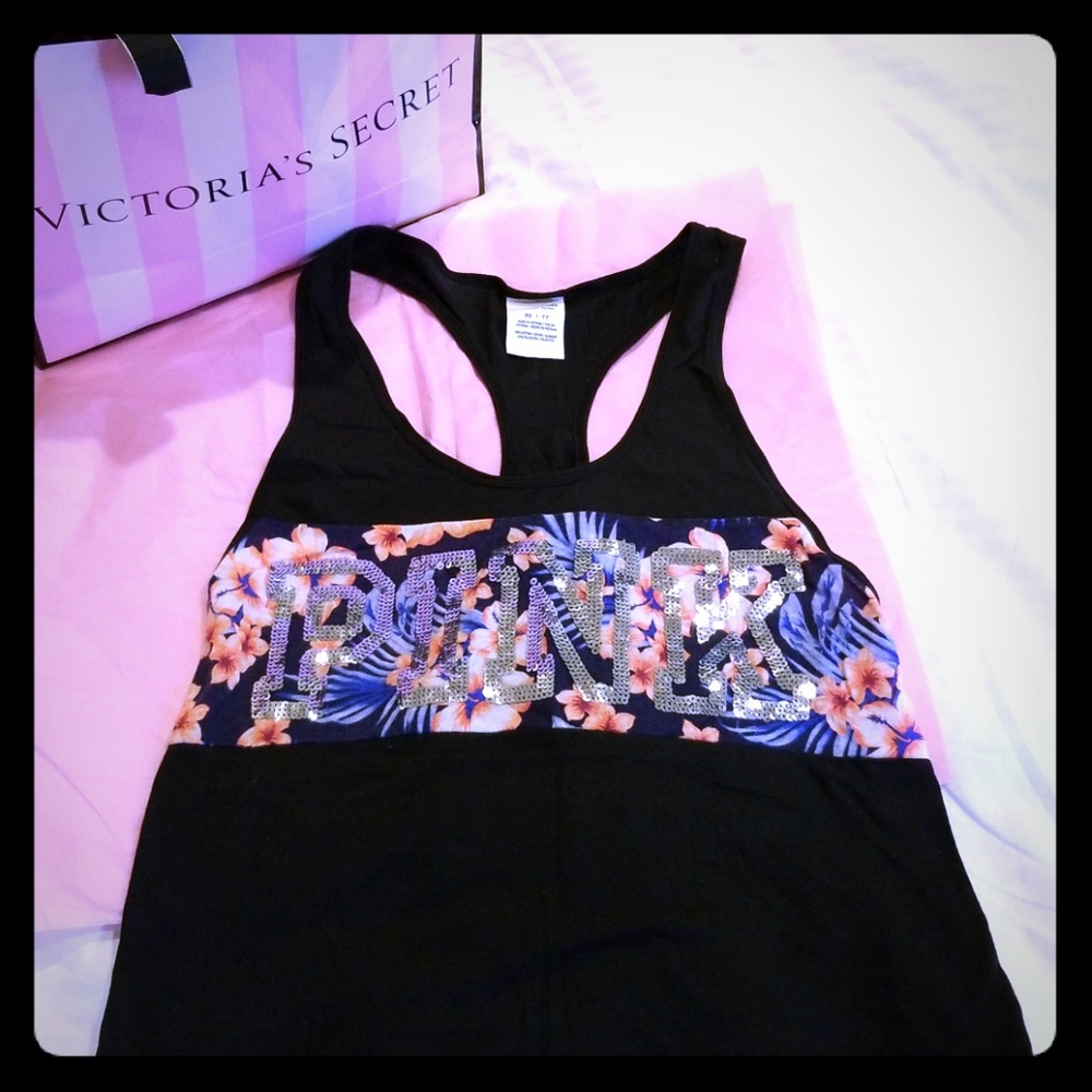Victoria's secret pink sequin tank